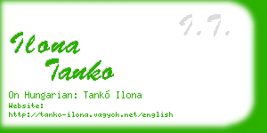 ilona tanko business card